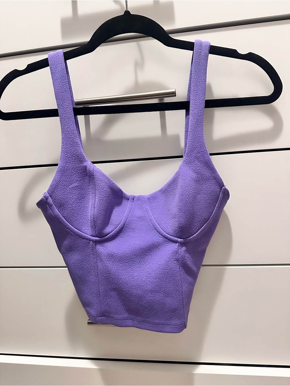 Zara Lilac Structured Cropped Camisole